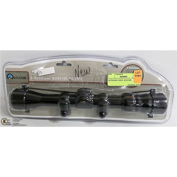 OUTLOOK 3-9X32 .22 SCOPE