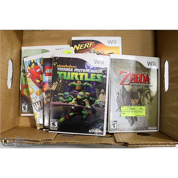 SET OF 7 NINTENDO WII GAMES IN CASES