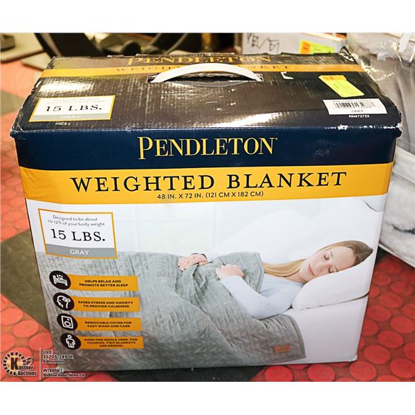 PENDLETON WEIGHTED BLANKET 15 LBS 48" X 72" BEIG