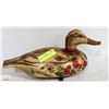 Image 1 : WOOD CARVED SIGNED DUCK