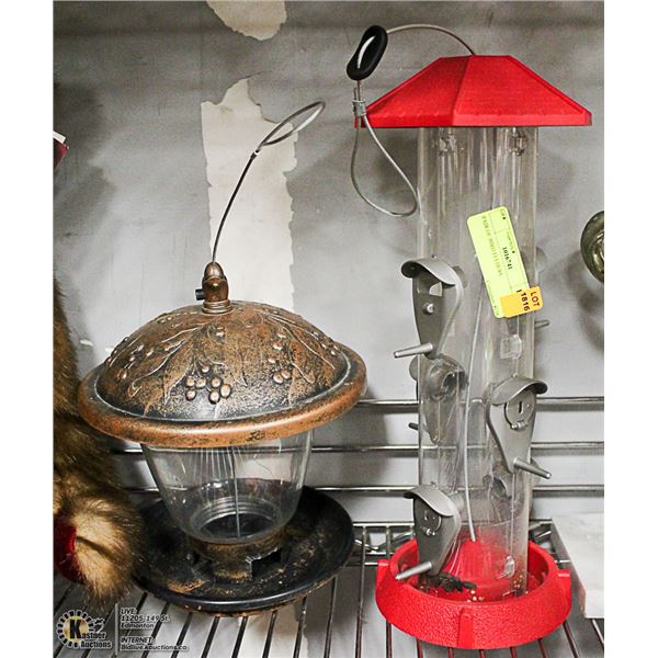 PAIR OF BIRD FEEDERS
