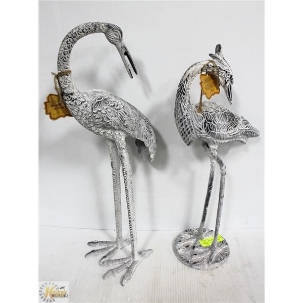 LARGE  METAL CRANES APPROX 24" TALL