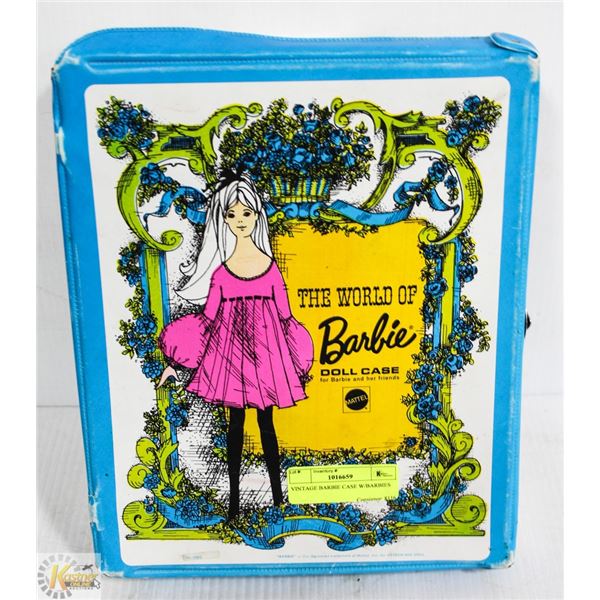 VINTAGE BARBIE CASE W/BARBIES