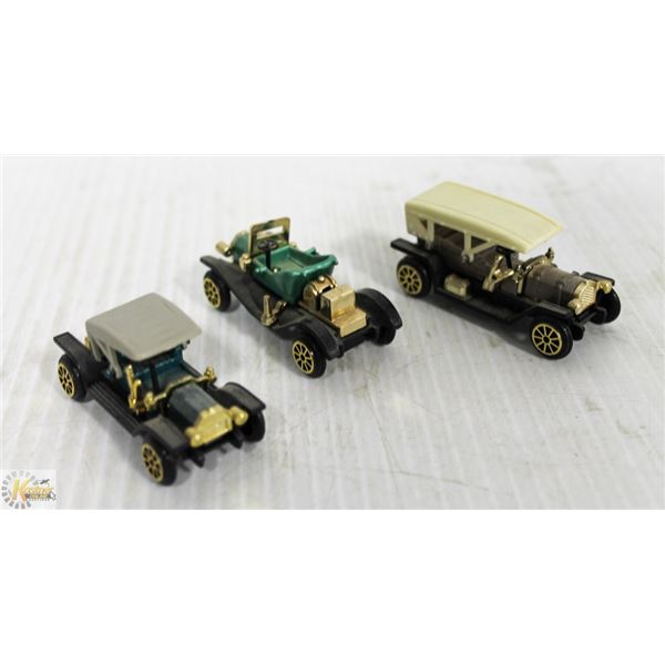 3 VINTAGE TOY CARS