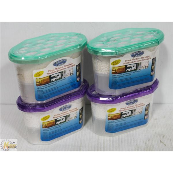 LOT OF 4 NEW MODERN HOME POWER MOISTURE ABSORBENT
