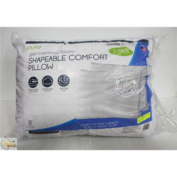 PURE GEL MEM. FOAM SHAPEABLE COMFORT PILLOWS