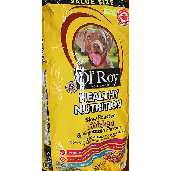 4 BAGS OL ROY DOG FOOD 18 KG