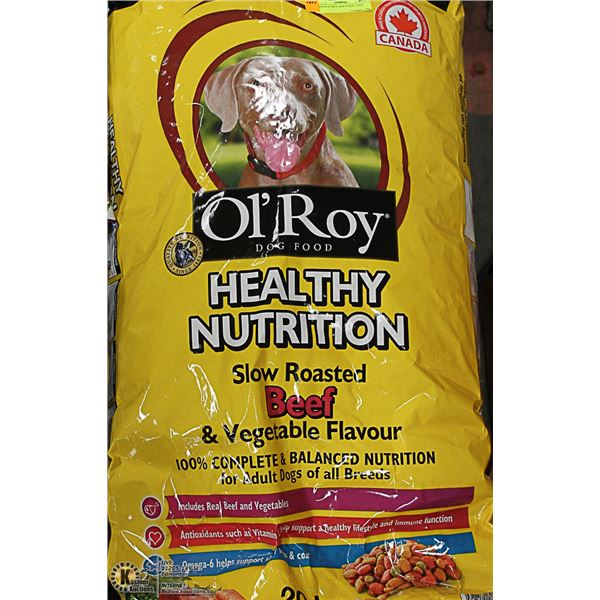 2 BAGS OL ROY DOG FOOD 20 KG