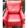 Image 1 : RED LEATHER CHAIR