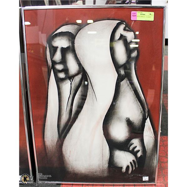 DAVID MBELE - 2 LADIES FRAMED ART