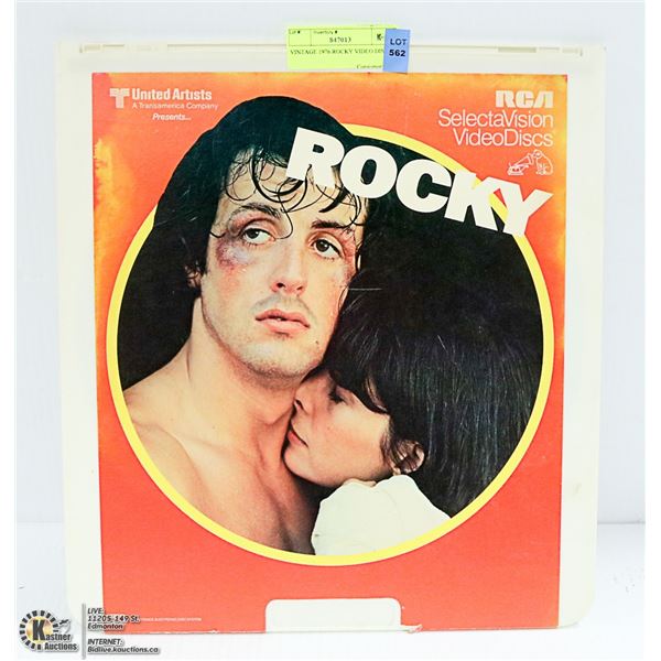 VINTAGE 1976 ROCKY VIDEO DISC