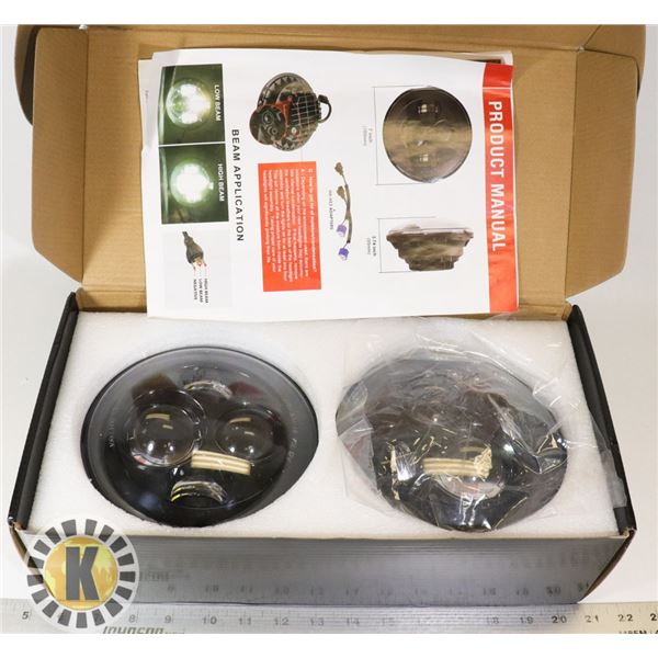 TWO 7" HEADLIGHTS WITH INSTALLATION INSTRUCTIONS