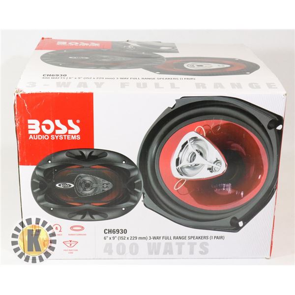 PAIR OF 6" X 9" 400W 3 WAY FULL RANGE VEHICLE