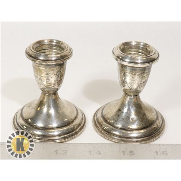 PAIR .925 BIRKS STERLING SILVER CANDLE STICKS