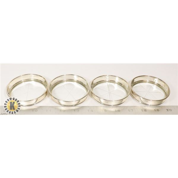 LOT OF 4 BIRKS STERLING .925 COASTERS