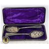Image 1 : PAIR OF ANTIQUE DECORATIVE SPOONS 8.75''