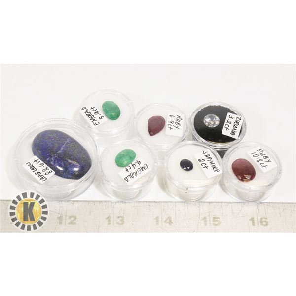 X7 GENUINE RUBY, EMERALD, SAPPHIRE, GEMS