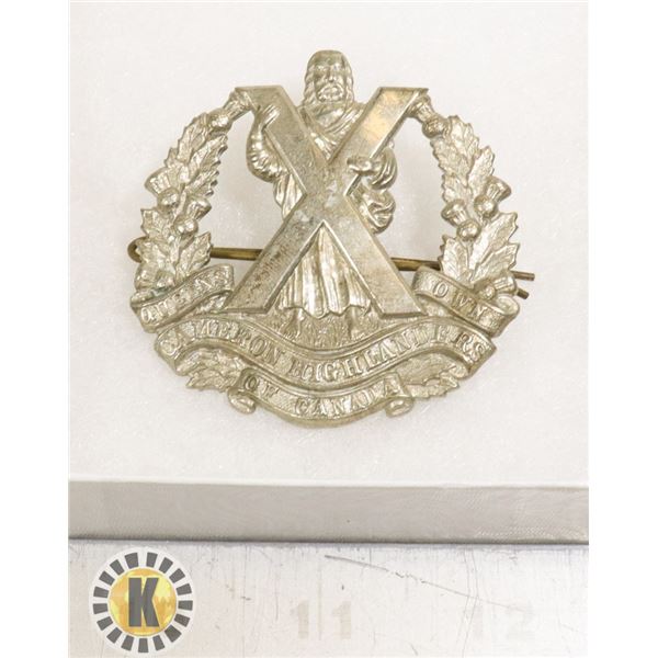WW2 CAMERON HIGHLANDERS CAP BADGE