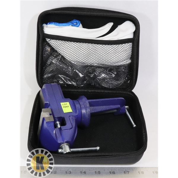 BENCH SWIVEL VICE WITH ACCESSORIES