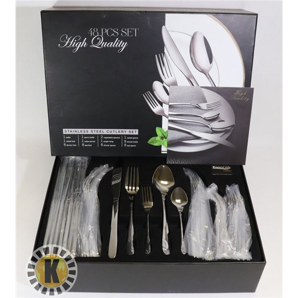48PC STAINLESS STEEL CUTLERY SET