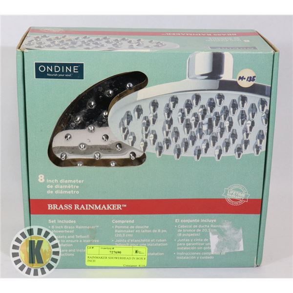 RAINMAKER SHOWERHEAD IN BOX 8 INCH