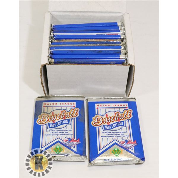 1991 BASEBALL CARDS. 12 UNOPENED PACKS