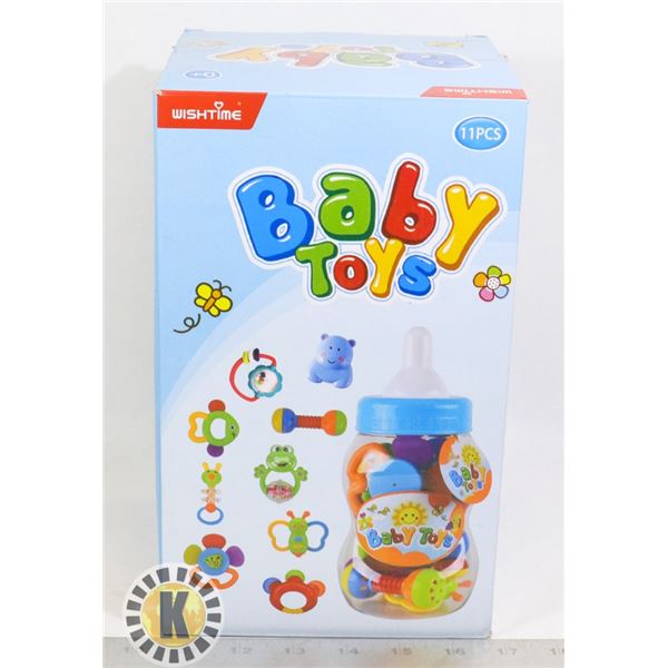 11PC BOX OF BABY TOYS