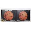 Image 1 : TWO 100PC ROUND PUZZLES (BASKETBALL)