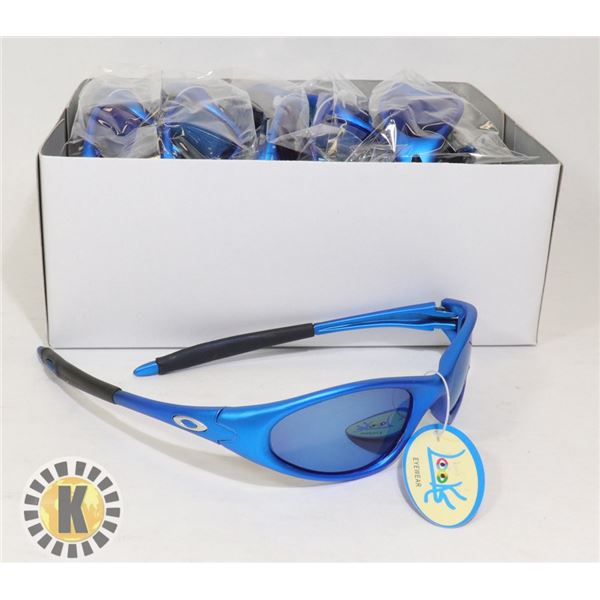 BOX OAKLEY STYLE AQUA BLUE DESIGNER SUNGLASSES