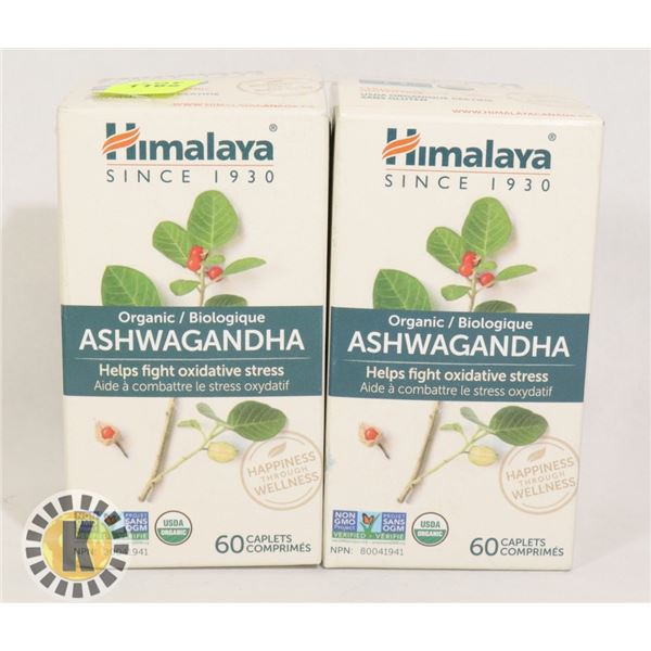 TWO BOTTLE OF HIMALAYA ORGANIC ASHWAGANDHA