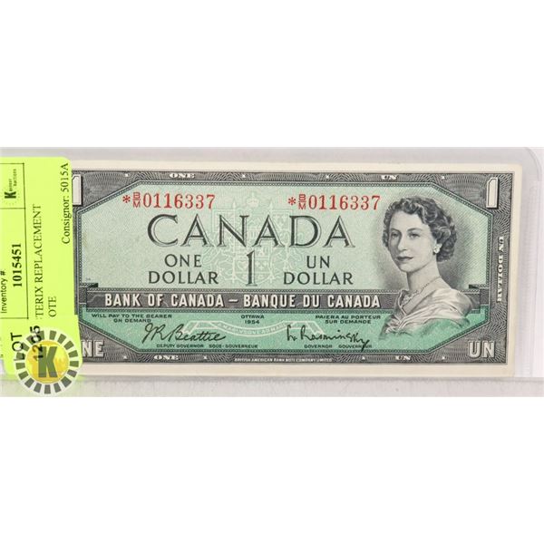 1954 ASTERIX REPLACEMENT BANKNOTE