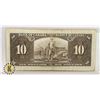 Image 2 : 1937 GEORGE VI CANADIAN $10 BANKNOTE