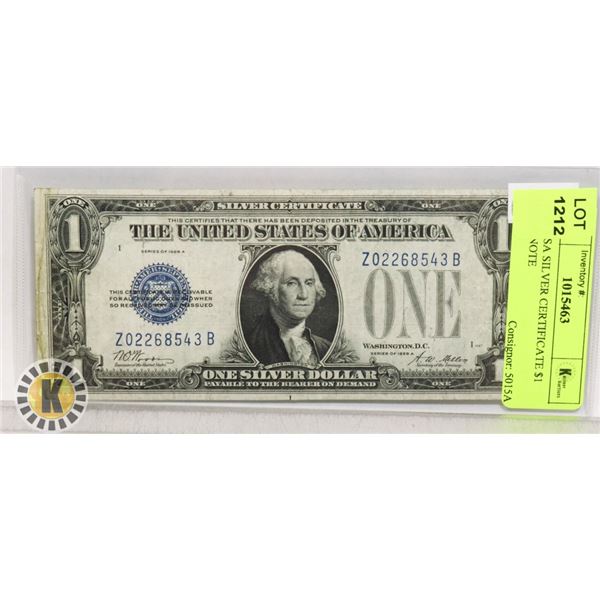 1928 USA SILVER CERTIFICATE $1 BANKNOTE