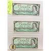 Image 1 : LOT OF 3 MINT CONDITION 1967 CANADIAN BANKNOTES