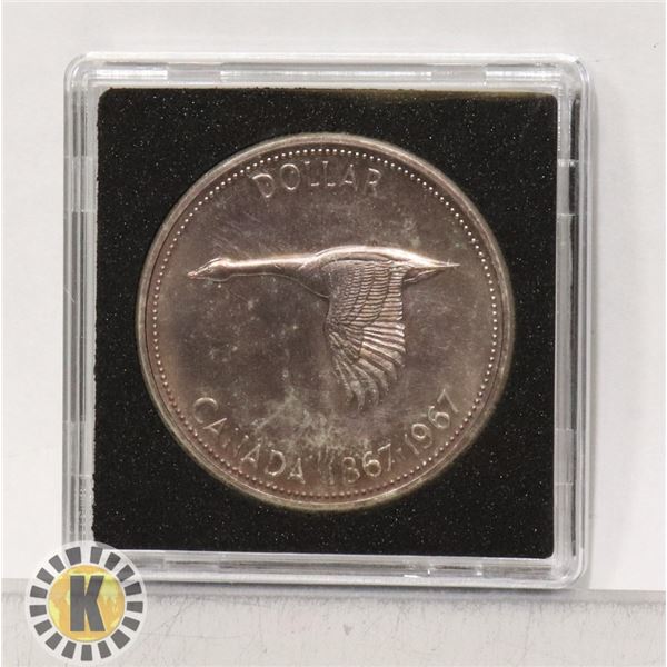 1967 CENTENNIAL CANADIAN GOOSE SILVER DOLLAR