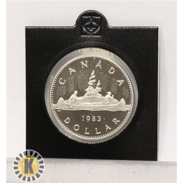 1983 CANADIAN PROOF VOYAGEUR DOLLAR