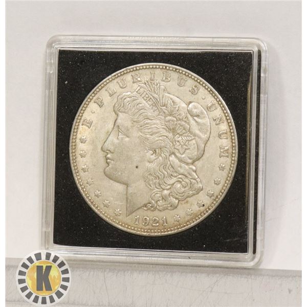 1921D USA SILVER MORGAN DOLLAR. LAST YEAR OF ISSUE