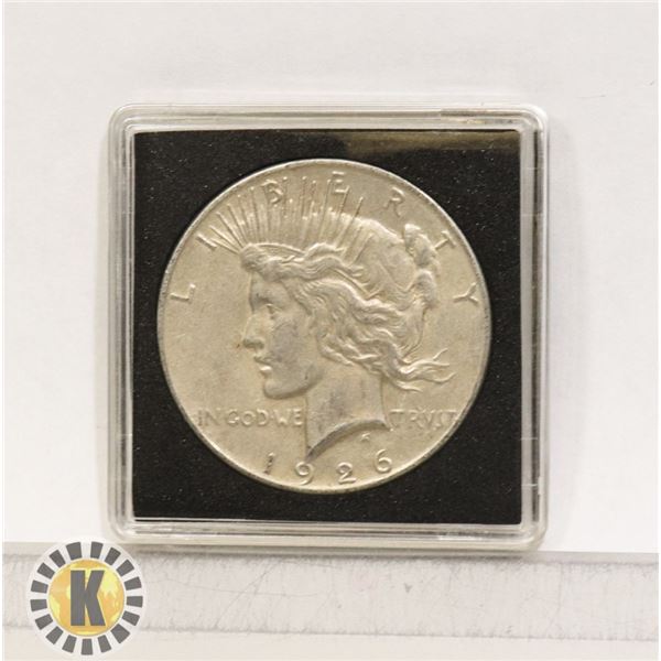 1926S USA SILVER PEACE DOLLAR. LOW MINTAGE