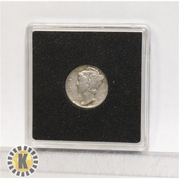 1939D USA MERCURY HEAD SILVER 10 CENT COIN