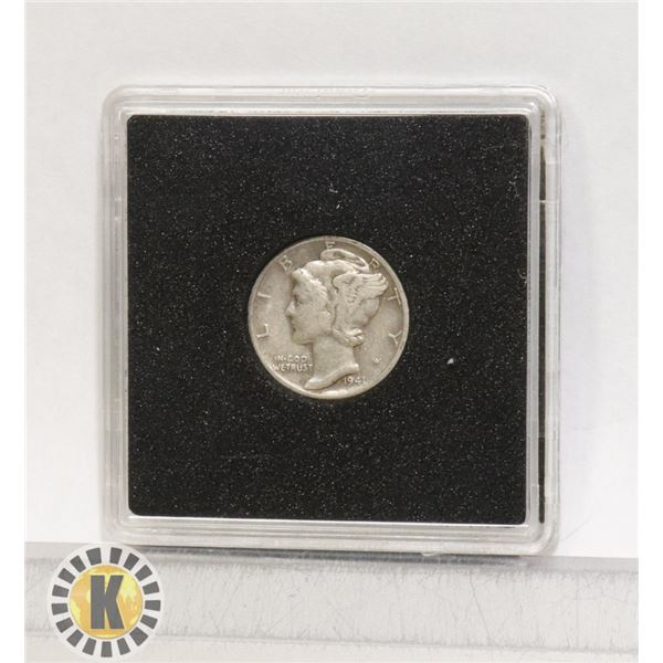 1941 USA SILVER MERCURY HEAD 10 CENT COIN