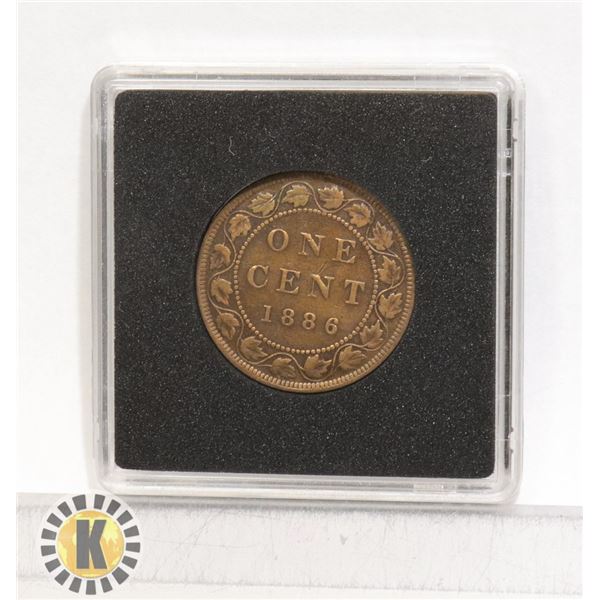 1886 VICTORIAN CANADIAN LARGE CENT OB 2