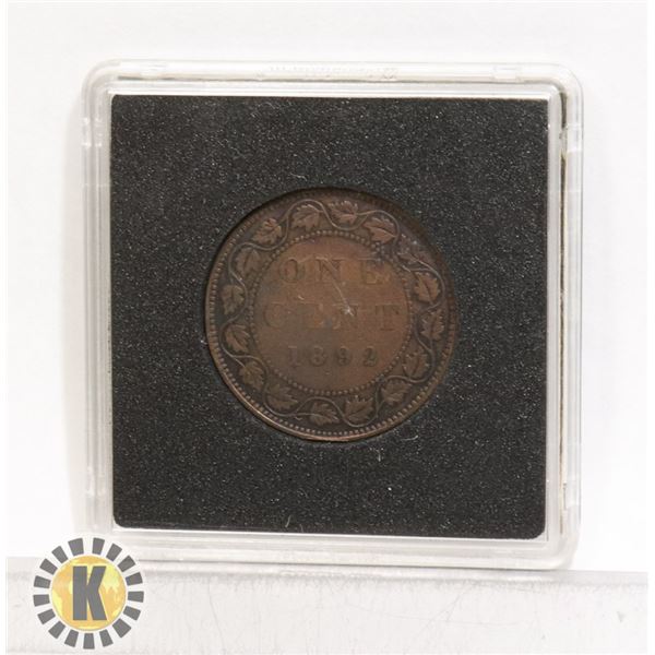 1892 VICTORIAN CANADIAN LARGE CENT
