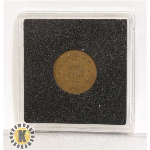 1924 RARE KEY DATE CANADIAN 1 CENT COIN