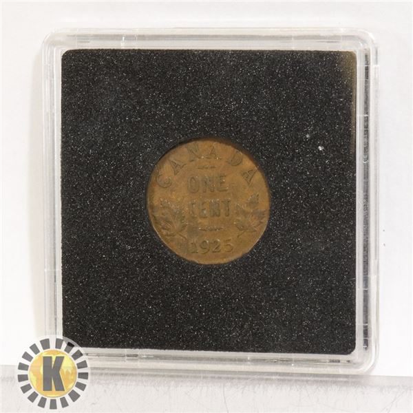 1925 RARE KEY DATE CANADIAN 1 CENT COIN