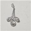 Image 1 : SILVER CUBIC ZIRCONIA  PENDANT (~WEIGHT 3.4G)