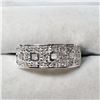 Image 1 : SILVER CUBIC ZIRCONIA  RING (~SIZE 7)