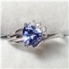 Image 1 : 10K WHITE GOLD TANZANITE(0.95CT) DIAMOND(0.05CT)