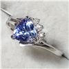 Image 3 : 10K WHITE GOLD TANZANITE(0.95CT) DIAMOND(0.05CT)
