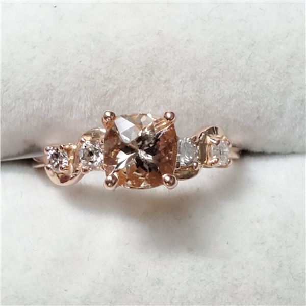 10K ROSE GOLD NATURAL MORGANITE (1CT)
