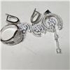 Image 3 : SILVER CUBIC ZIRCONIA EARRING, RING